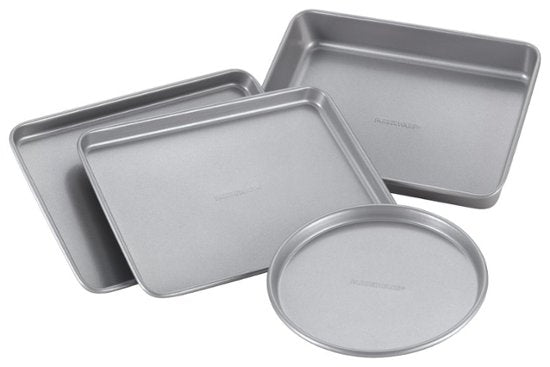 Farberware - 4-Piece Toaster Oven Bakeware Set - Light Gray