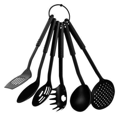 Chef Buddy - 6-Piece Kitchen Utensil Set - Black